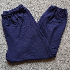 OFFLINE by Aerie Women's Navy Blue Fleece Drawstring Sweatpants, Size Large